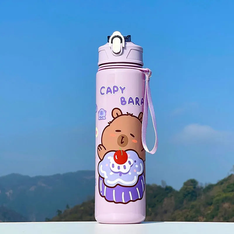 A Large-Capacity Capybara Straw Cup, Cute and Portable, Suitable for Outdoor Activi additional angle