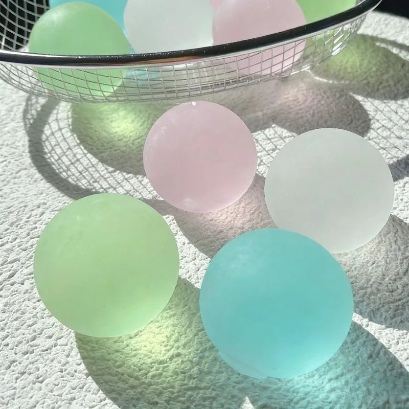Squishy Blue Maltose Squeeze Toy Transparent Mochi Sensory Fidget Toy Coconut Oil Bal alternate view