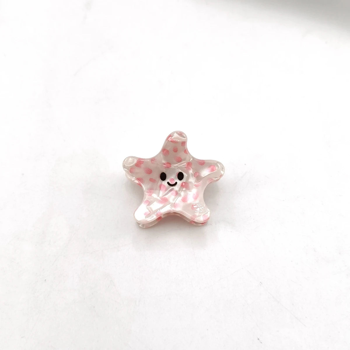 Small Delicate Cute Lovely Acetate Hair Clips Cartoon Whale Seahorse Crab Starfish Hai close-up view
