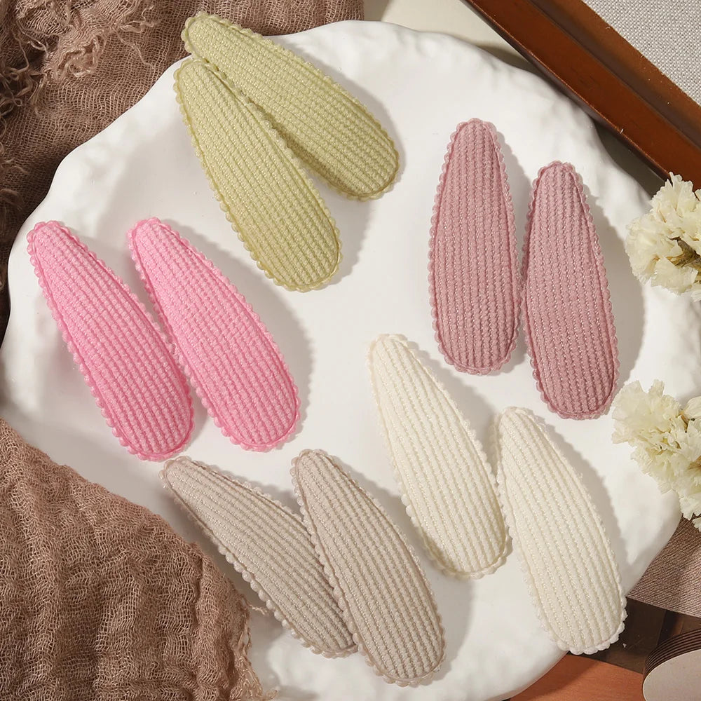 1 Set Printed Fabric Hair Clips Sweet Handmade BB Hair Clips Baby Girl Bangs Fixed Edge Clips Children's Hair Accessories Gifts