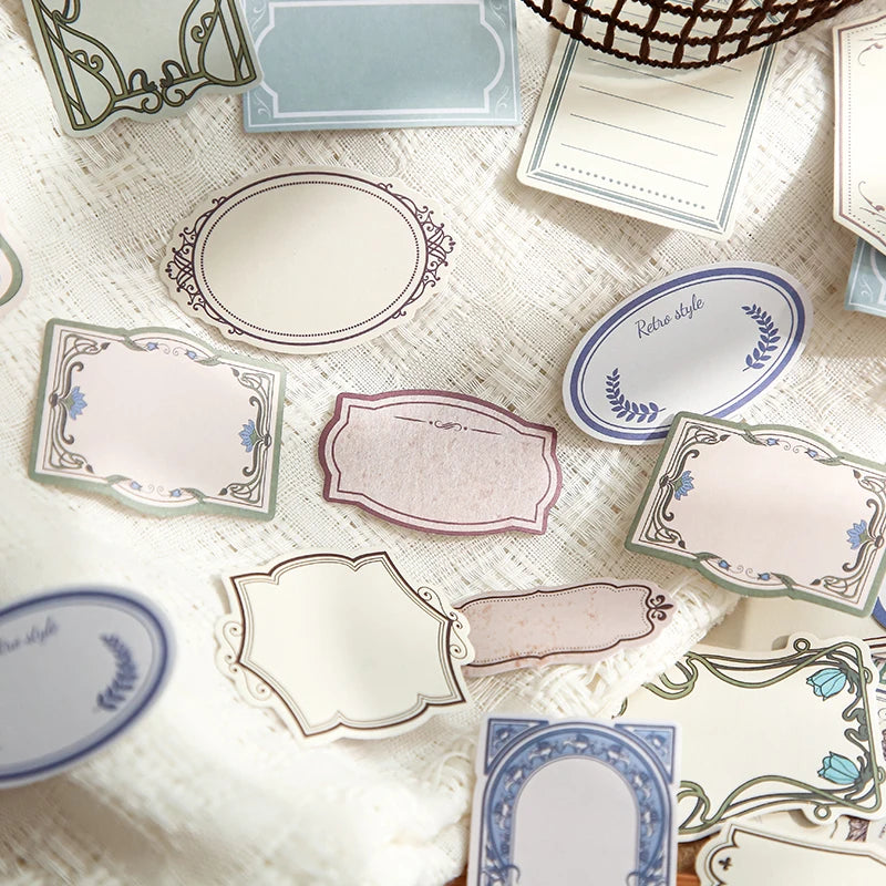 INS Retro Style Tin Box Stickers | 100pcs Creative Scrapbook Decoration Set alternate view