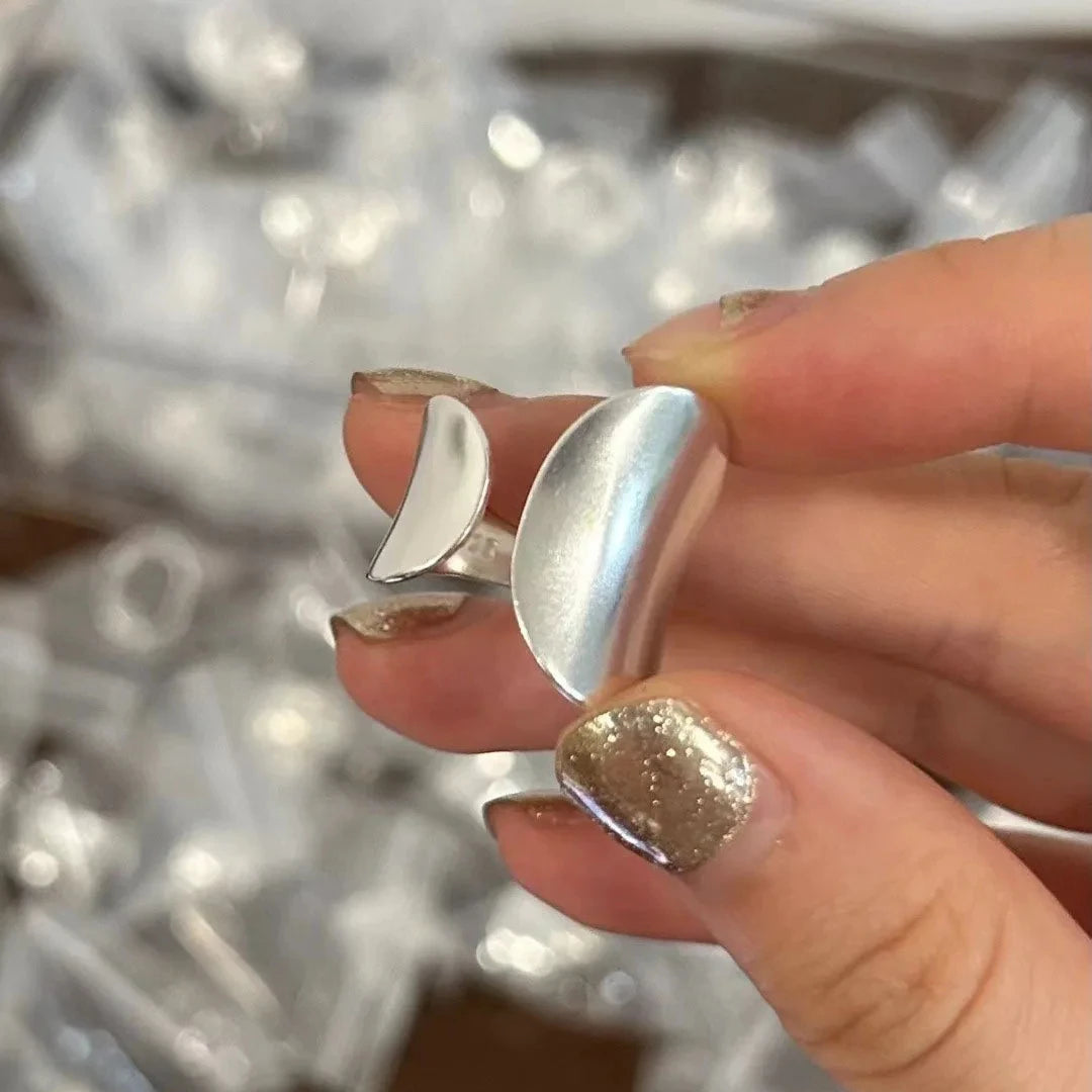 Sam Panda 925 Sterling Silver Rings For Women Men Fine Jewelry Finger Adjustable Open Wing Shape Ring For Party Birthday Gift