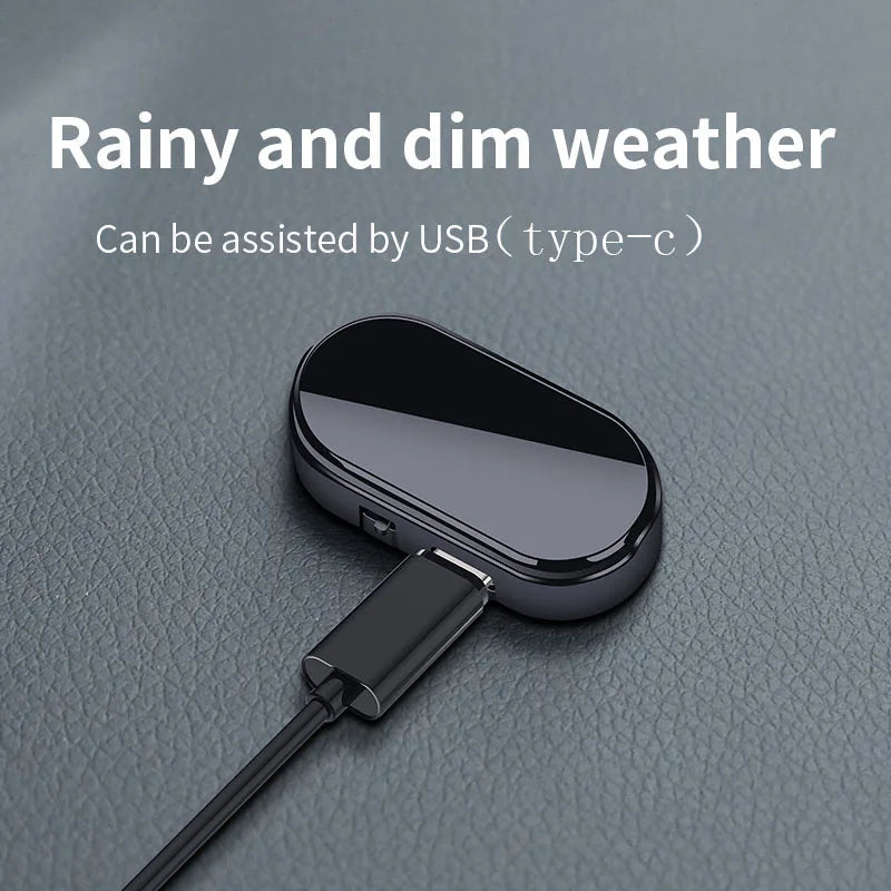 Solar Powered Car Warning Flashing Light | Interior LED Decorative Light close-up view