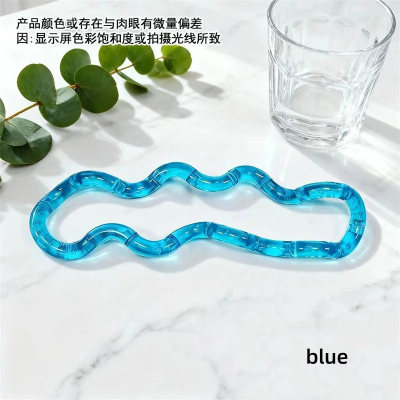 Deformable Rope Fidget Toy | Rainbow Stress Relief Sensory Toy close-up view