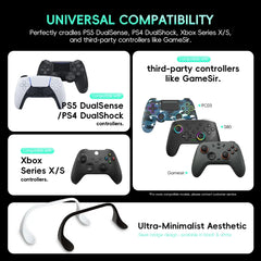 Data Frog Universal Controller Stand | Minimalist Desktop Display Dock for PS5 Xbox Ga close-up view