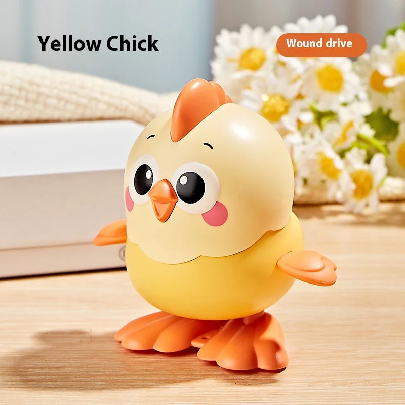 Cartoon Clockwork Chick Toy On Chain Chick Move Jump Little Chicken Baby Move Crawl additional angle