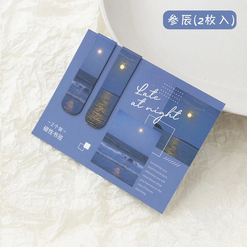 Scenery clouds simple literary pattern bookmark Reading tool School office close-up view