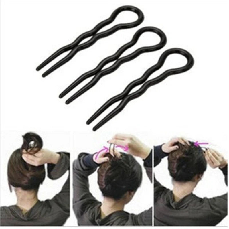 3Pcs Simple Fast Spiral Hair Braid Twist Styling Tool Clip Pin Bun Maker Hot Magic Wholesale