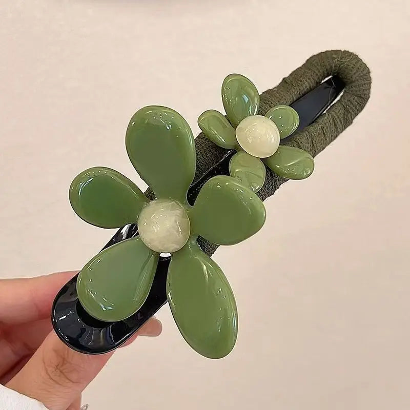 Fashion Flower Hairpin Hair Accessories Premium Duckbill Clip Hair New Headgear Headwear Girls Kids Hair Accessories