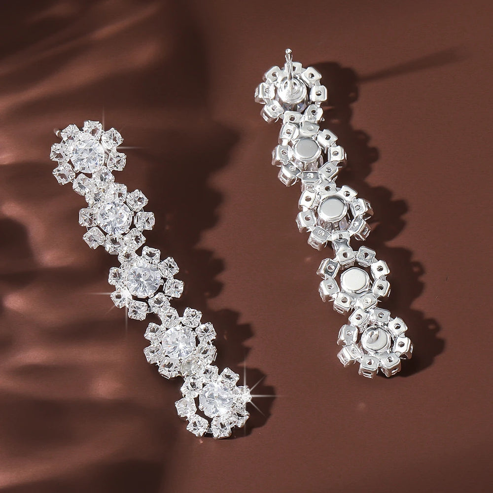 2PC Women's Fashion Trend DIY Pearl Petal Ball Earrings Outdoor Travel Carnival Banqu alternate view