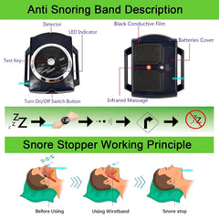 Anti Snore Wristband | Smart Infrared Snoring Stopper for Better Sleep close-up view