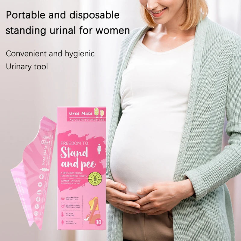 Disposable Female Urination Device | 10 Pack Portable Standing Pee Funnel for Travel alternate view