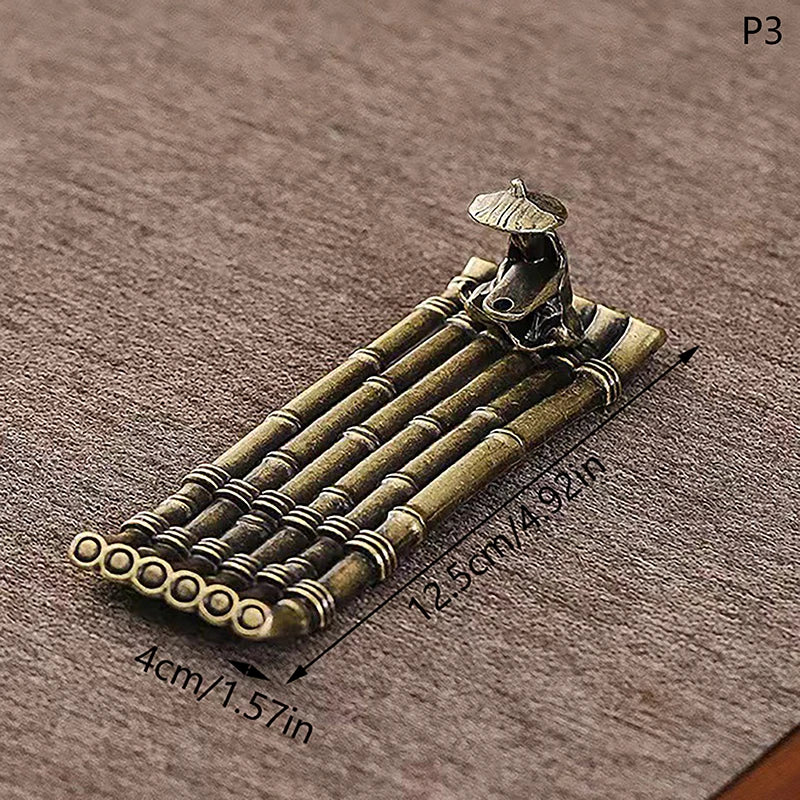 Traditional Japanese Incense Holder Old Men Fishing Boat Design | Aromatherapy Ornament detail view