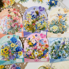 Vintage Floral PET Sticker Pack | 20 Transparent Decals for Junk Journaling alternate view