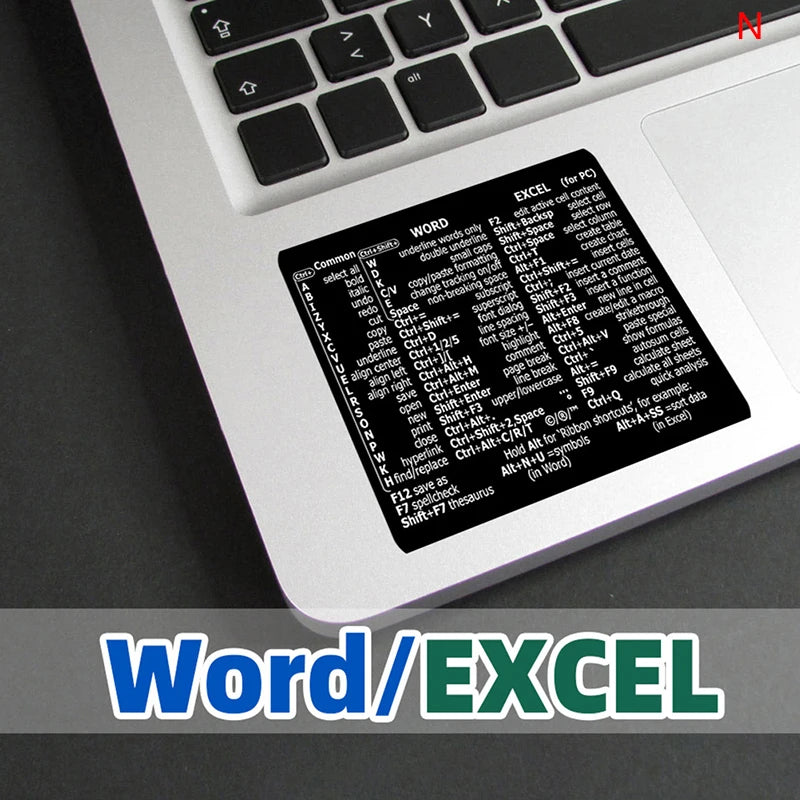 Windows PC Keyboard Shortcut Sticker | Reference Guide for Laptop Desktop close-up view