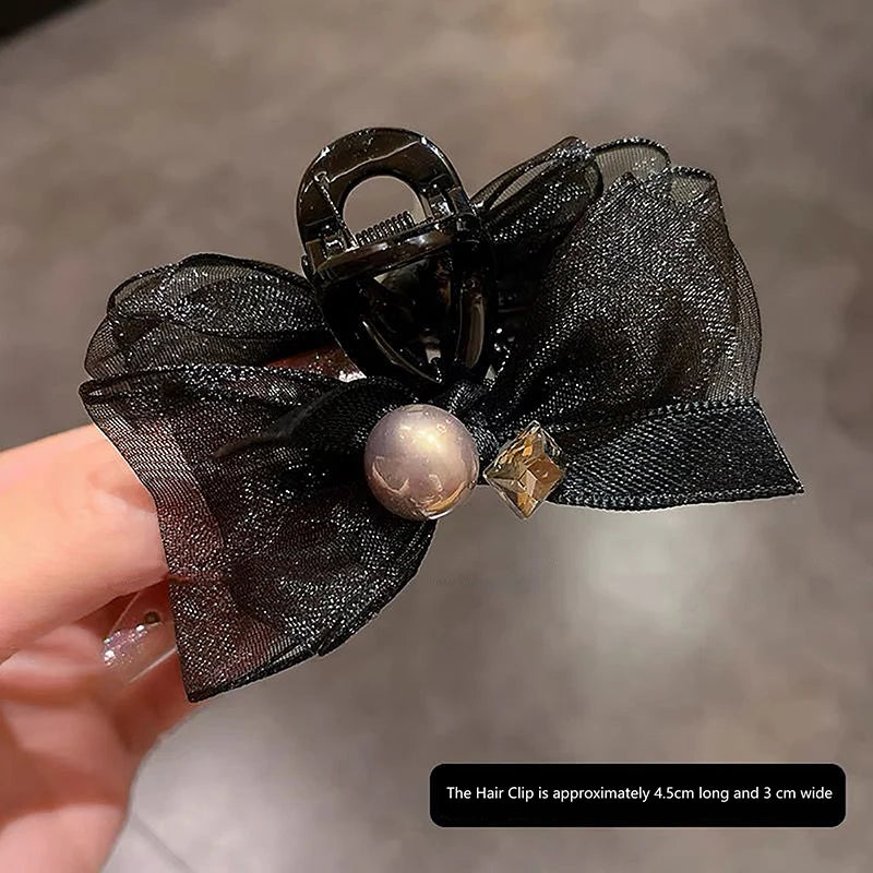 New Elegant Bowknot Hairpin For Women Girls Sweet Bowknot Barrettes Fashion Small Hair Claw Versatile Hair Accessories Gifts
