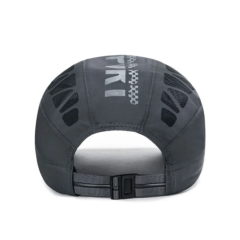 Summer Sport Alphabet Hat | Breathable Mesh Sun Cap for Men close-up view
