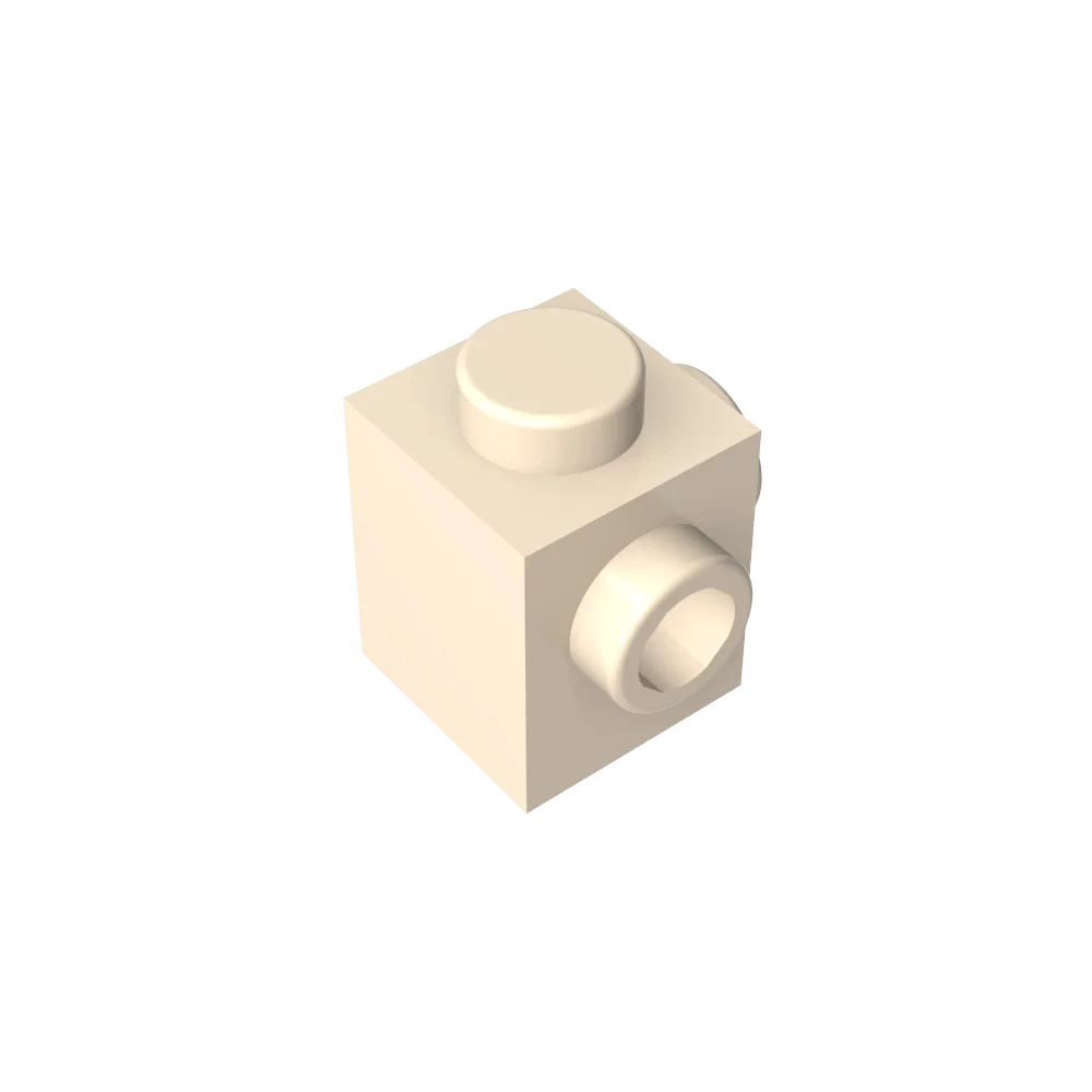 Gobricks GDS-1046 Modified Brick 1 x 1 with Studs on 2 Sides | Building Block for DIY alternate view