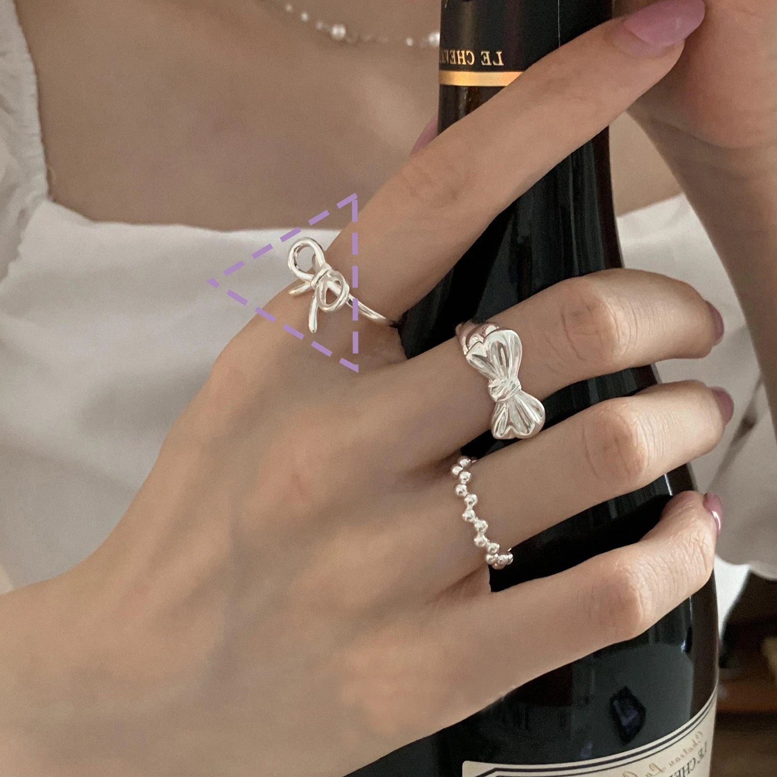 Sterling Silver Bow Ring for Women