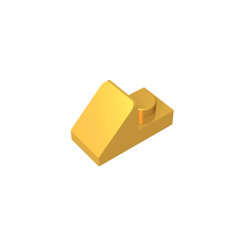 Gobricks GDS-832 Slope 45 2x1 with 2/3 Cutout | Compatible Building Block for DIY additional angle
