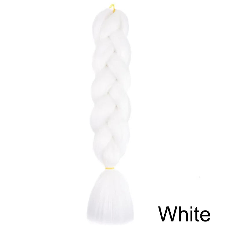 Synthetic 24Inch Jumbo Braids Extensions Long Yaki Straight Braiding Hair Afro Ombre lifestyle view