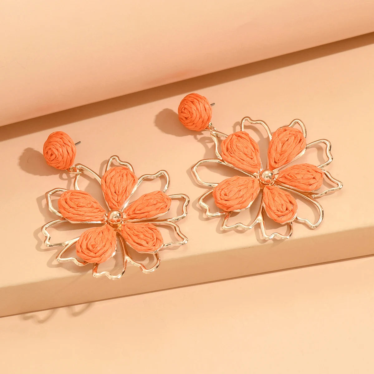 Bohemian Flower Drop Earrings | Handmade Summer Jewelry for Women additional angle