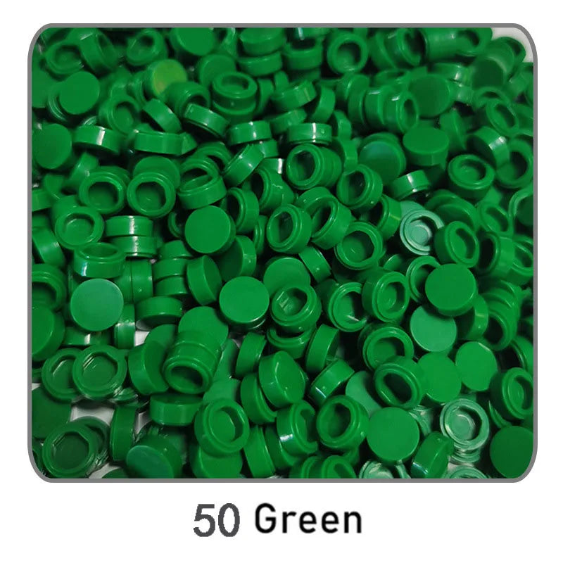1000Pcs Tile 1x1 Round Building Blocks | 52 Color DIY Educational Creative Toy Set lifestyle view