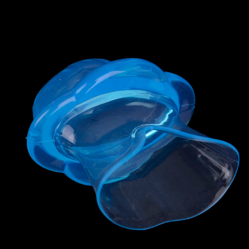 Anti Snoring Tongue Device | Silicone Sleep Apnea Aid Stop Snore Sleeve Blue additional angle