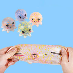 1-5PC Glowing Light Squid Vent Ball Squeeze Decompressions Toy Bubble Octopus Ball Str close-up view