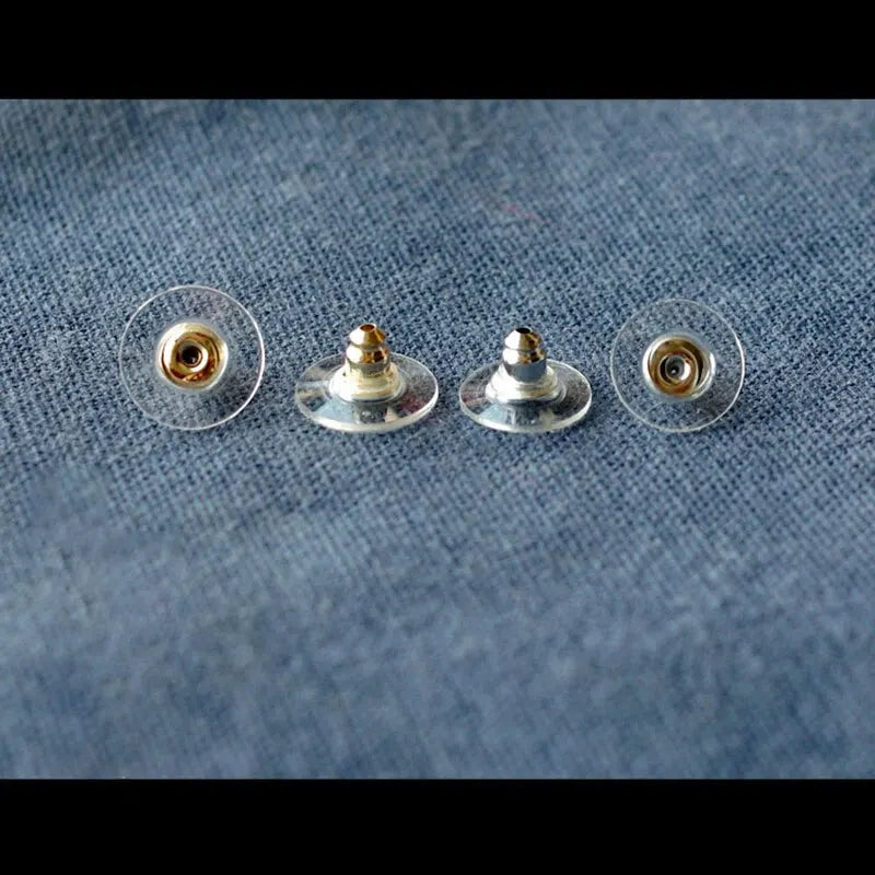 Earring Backs Post Nuts Silicon Steel Earnuts Stud Earring Back for DIY Jewelry Makin alternate view