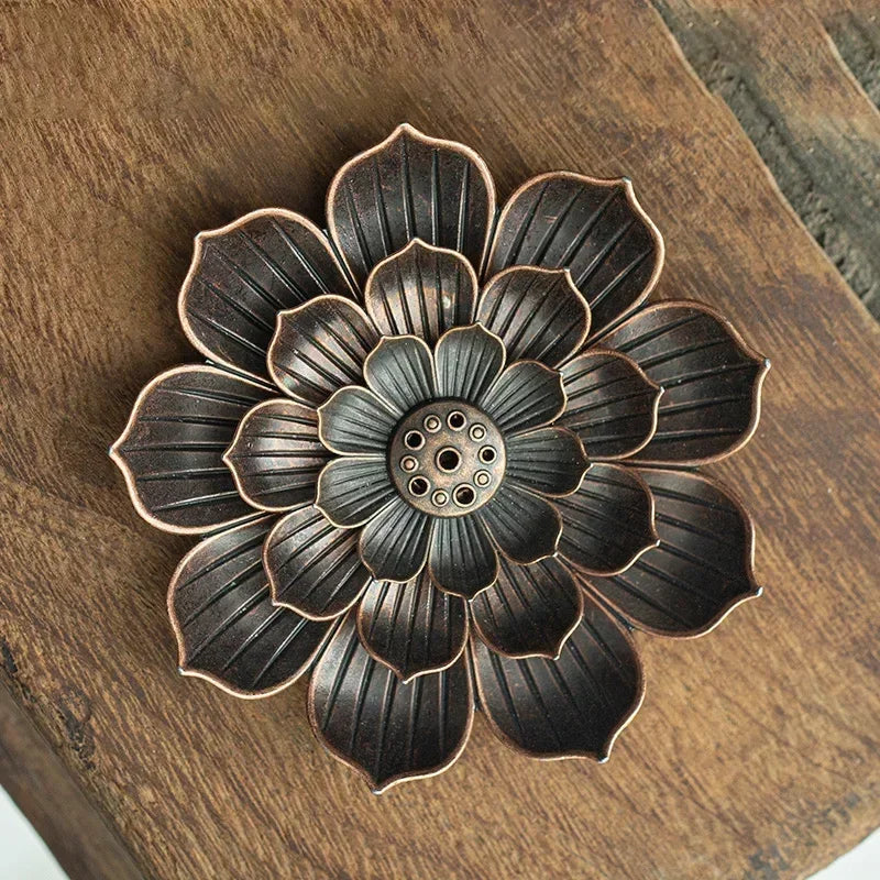 Porous Lotus Incense Holder | Zen Incense Burner Tray lifestyle view