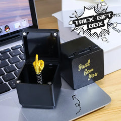 3D Middle Finger in a Box | Funny Novelty Gift for Office Desk Prank alternate view