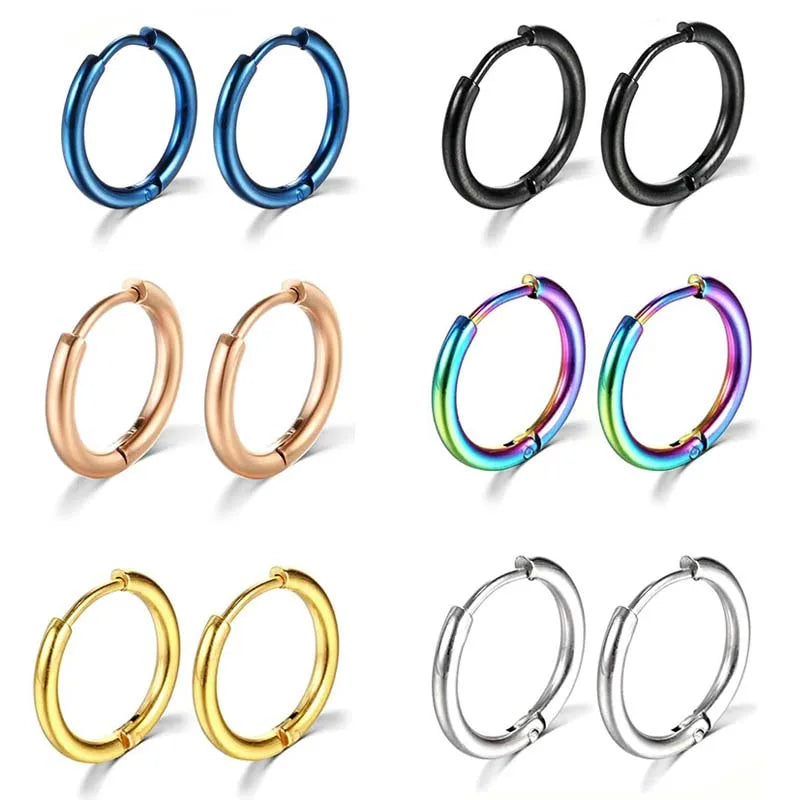 Stainless Steel Gold Hoop Earrings