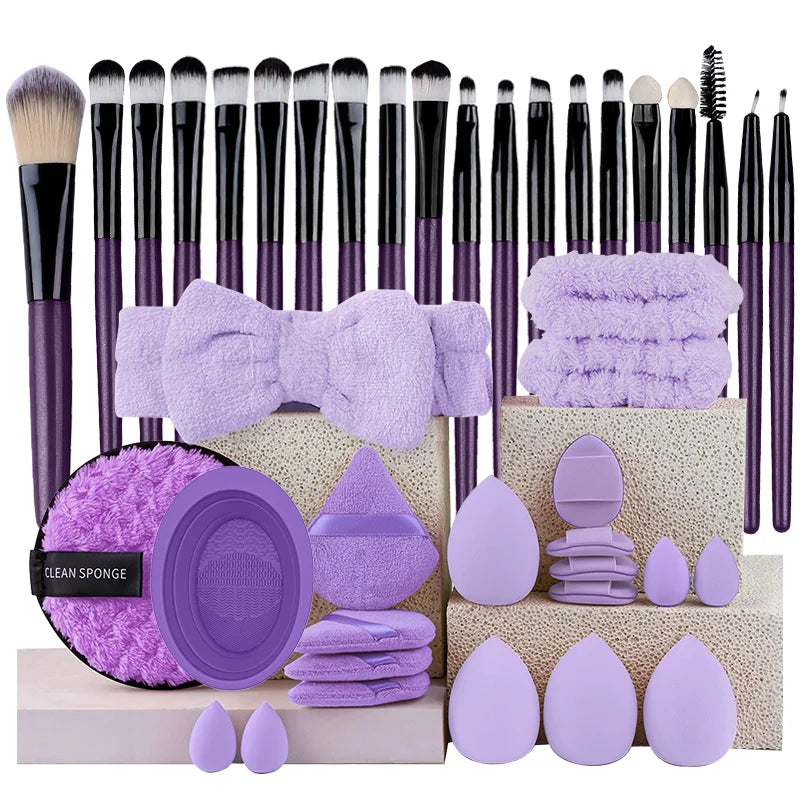 20pcs Eye Makeup Brush Set Portable Soft Makeup Brushes Beauty Tools Foundation Eyesha close-up view
