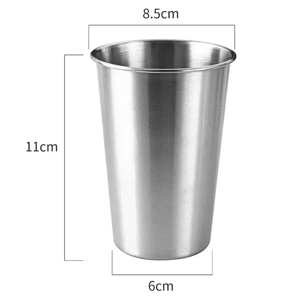 240/300/350/400/500ml Stainless Steel Beer Cup Drinking Mug For Camping Party Coffee lifestyle view