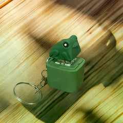 Funny Croaking Frog Duck Keychain Rechargeable Keyboard Fidget Clicker Sound Keyring Wit detail view