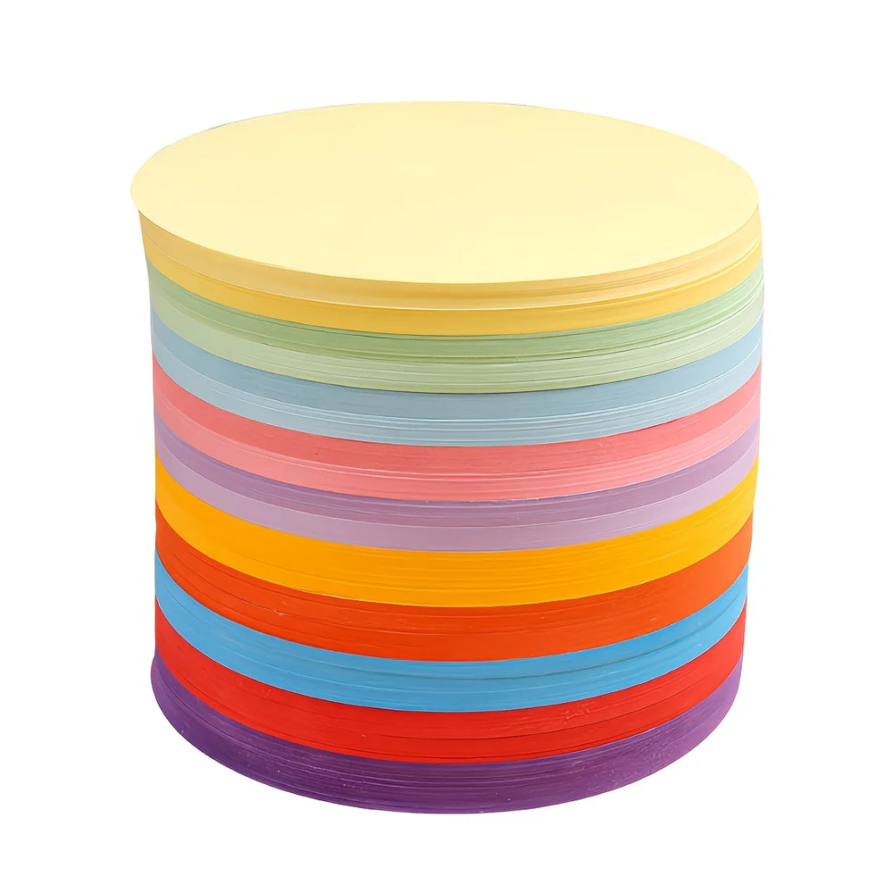 100pcs High-Quality Round Colored Cardboard Sheets - Vibrant Assorted Colors for Art lifestyle view