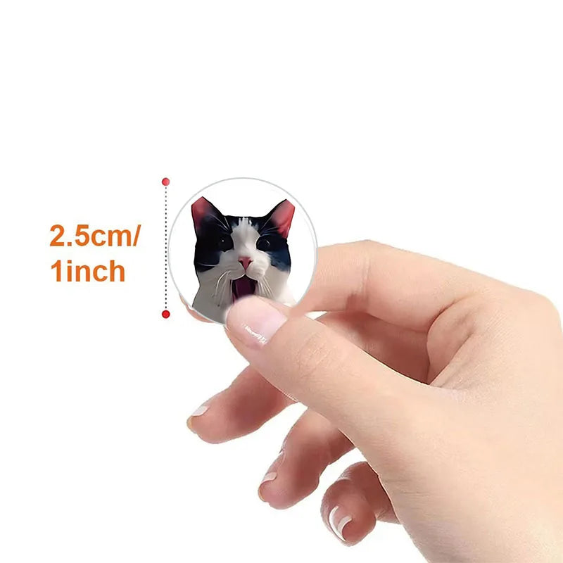 Funny Cat Cartoon Sticker Roll | 100pcs Animal Stickers for Photocard Decor alternate view