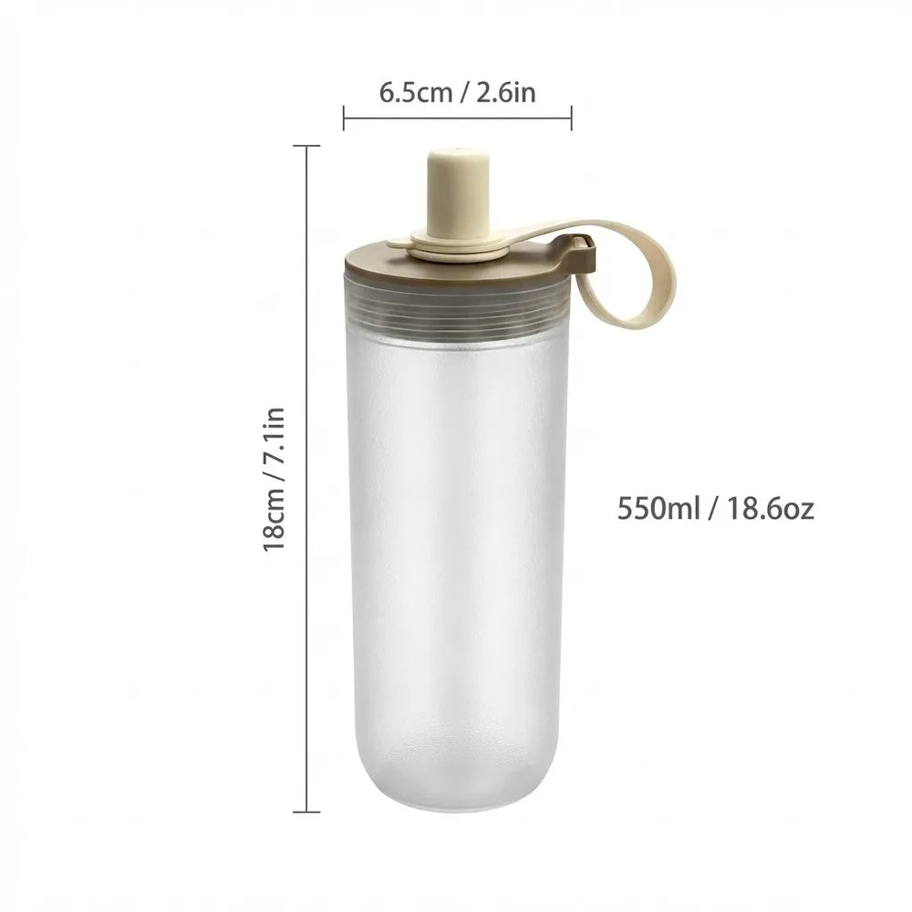 Transparent Plastic Tea Milk Coffee Mug Portable Cold And Hot Water Cup With Straw&Han close-up view