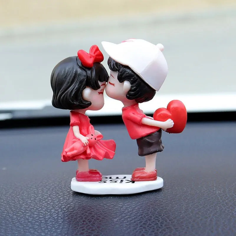 Cute Cartoon Couples Car Dashboard Ornaments additional angle