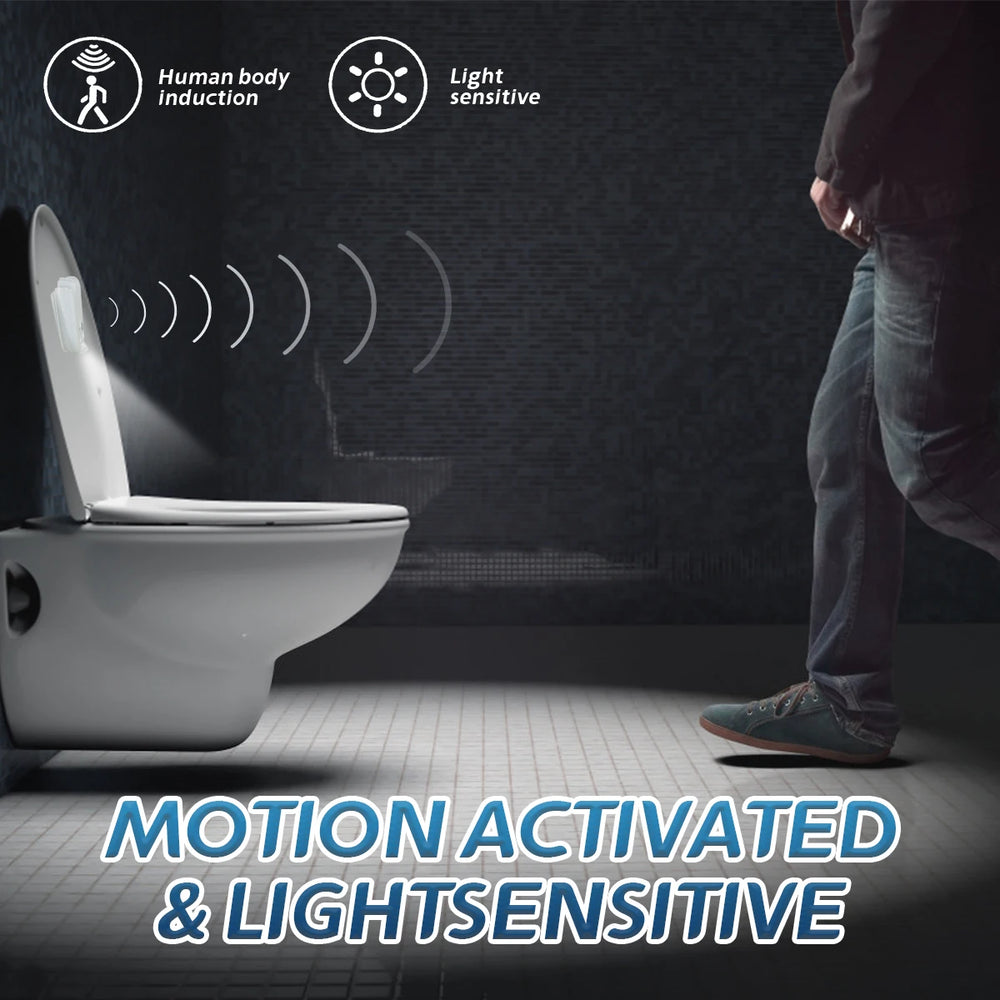Motion Sensor Toilet Night Light | LED Projection Lamp with Auto Sensor alternate view