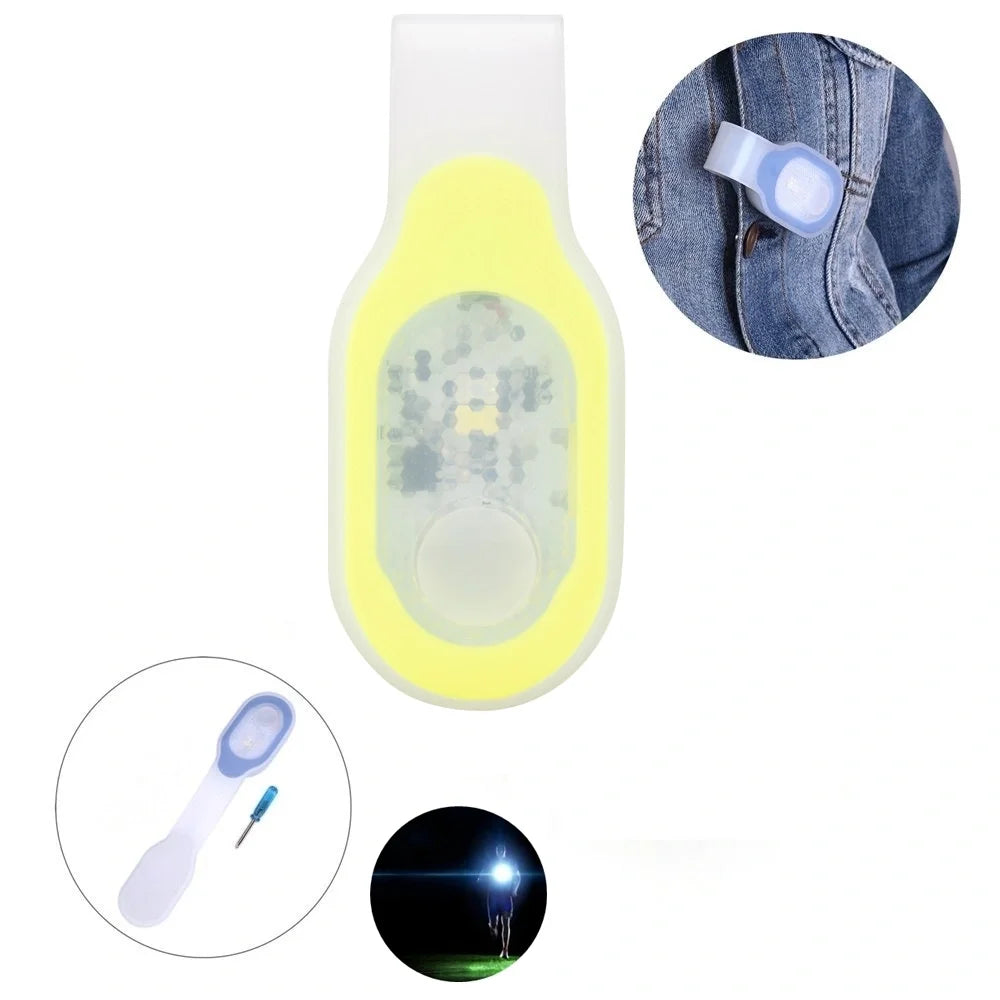 Mini Running Emergency Light | Clip Safety Soft Silicone Outdoor Cycling Lamp close-up view