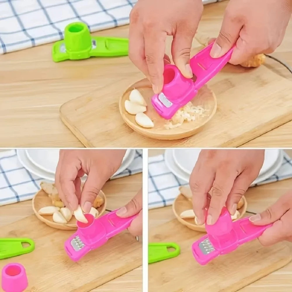 Peeler Ginger Garlic Press Grinding Grater Planer Slicer Garlic Crusher Chopper Cookin close-up view