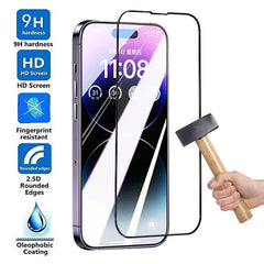 9H Tempered Glass For iPhone 17 Air 16 15 14 Plus 13 Mini 12 11 Pro Max Screen Protectors iPhone X XR XS Max 7 8 Protection Film