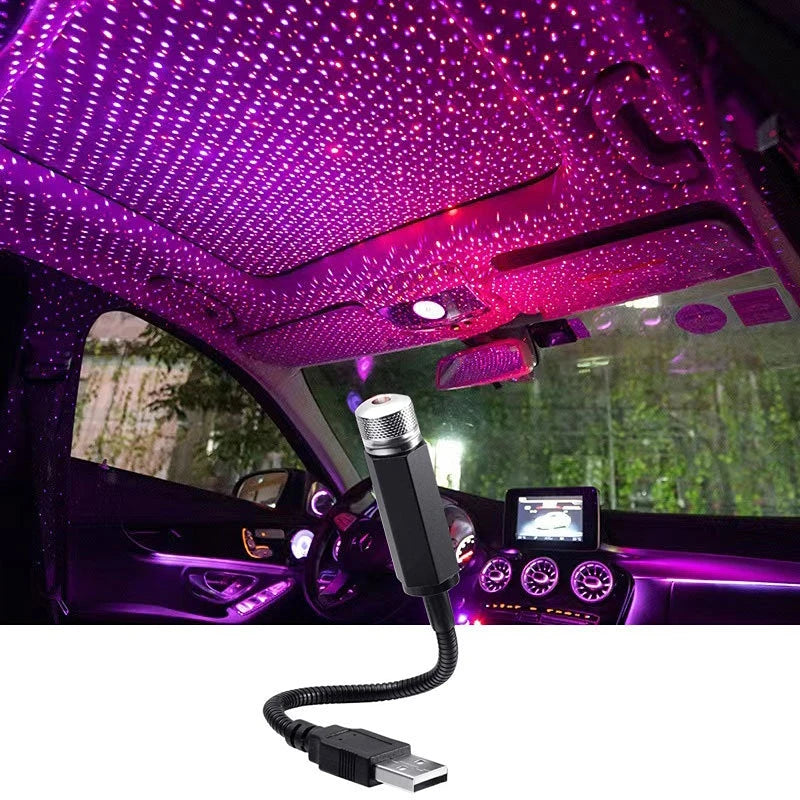 Mini LED Car Roof Star Night Light Projector Atmosphere Galaxy Lamp USB Decorative Adjustable for Au