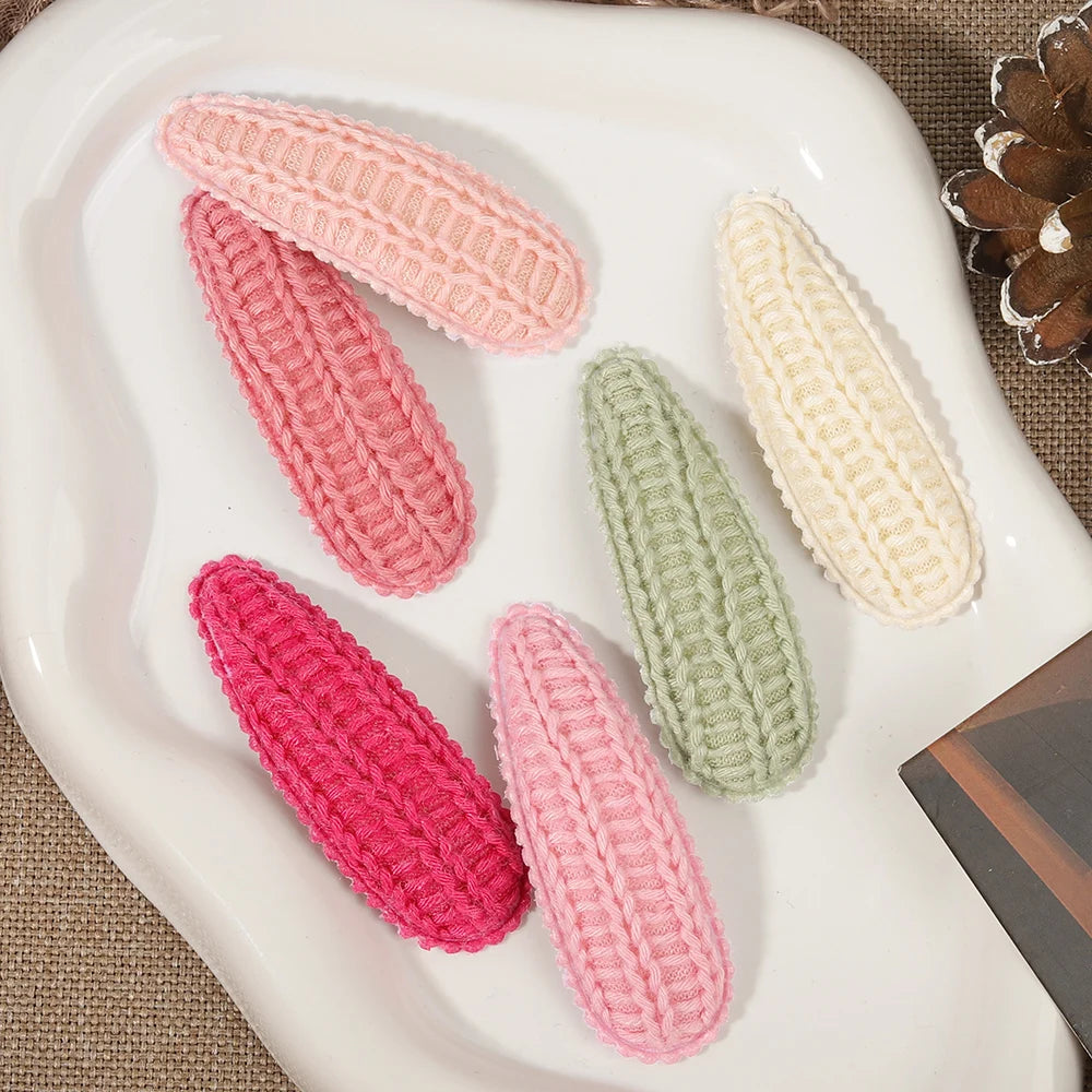 1 Set Printed Fabric Hair Clips Sweet Handmade BB Hair Clips Baby Girl Bangs Fixed Edge Clips Children's Hair Accessories Gifts