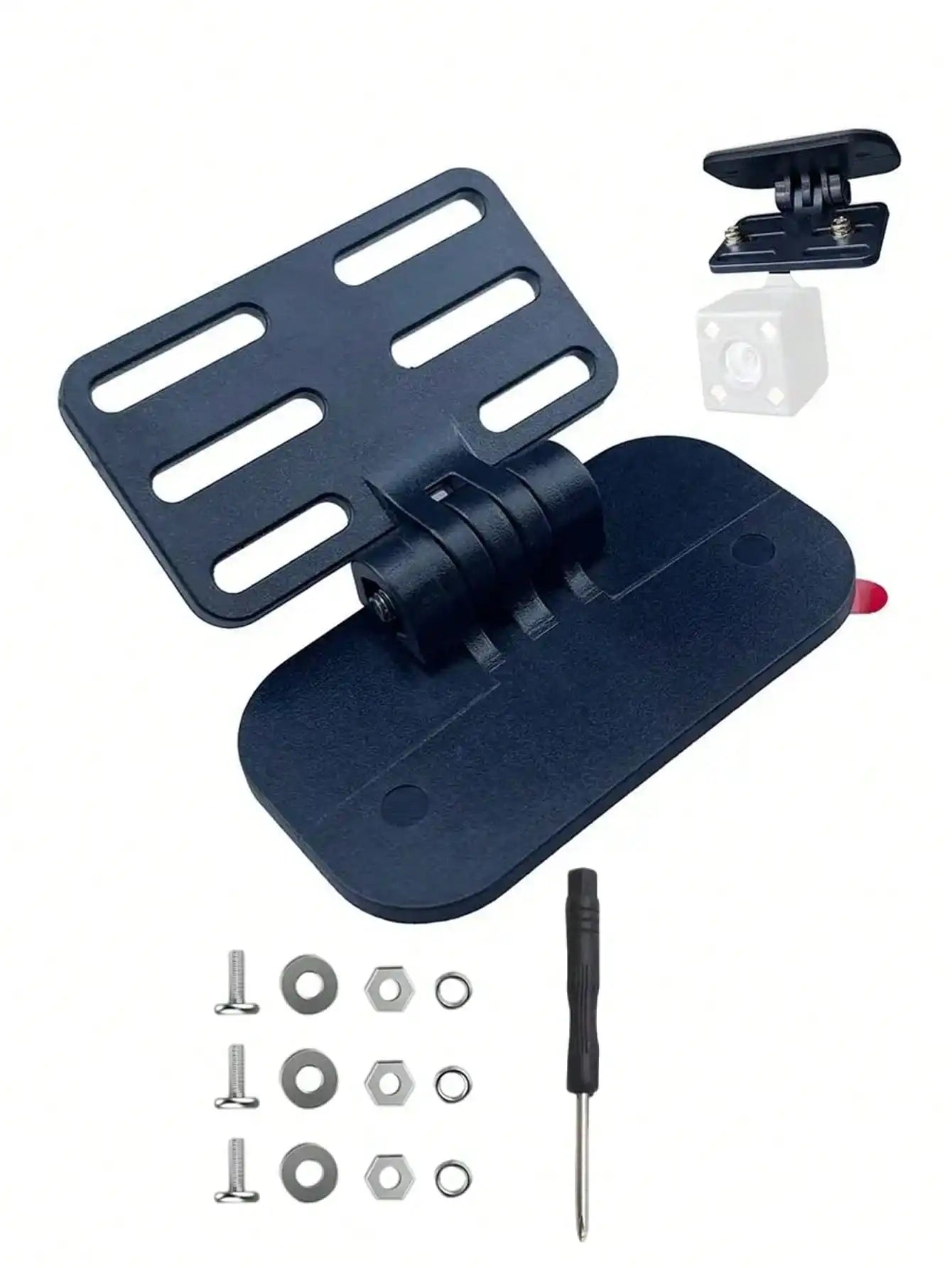 Universal Rear Camera Mount: ABS Windshield Bracket, No-Drill Peel & Stick, Adjustabl alternate view