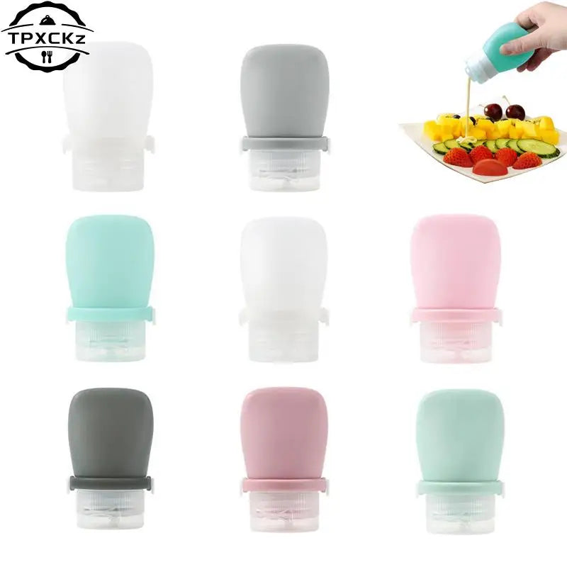 30ml Condiment Squeeze Bottle Silicone Salad Dressing Container Tomato Sauce Seasoning Squeeze Bottl