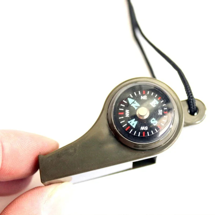 3-in-1 Compass Whistle Thermometer | Portable Outdoor Survival Tool alternate view