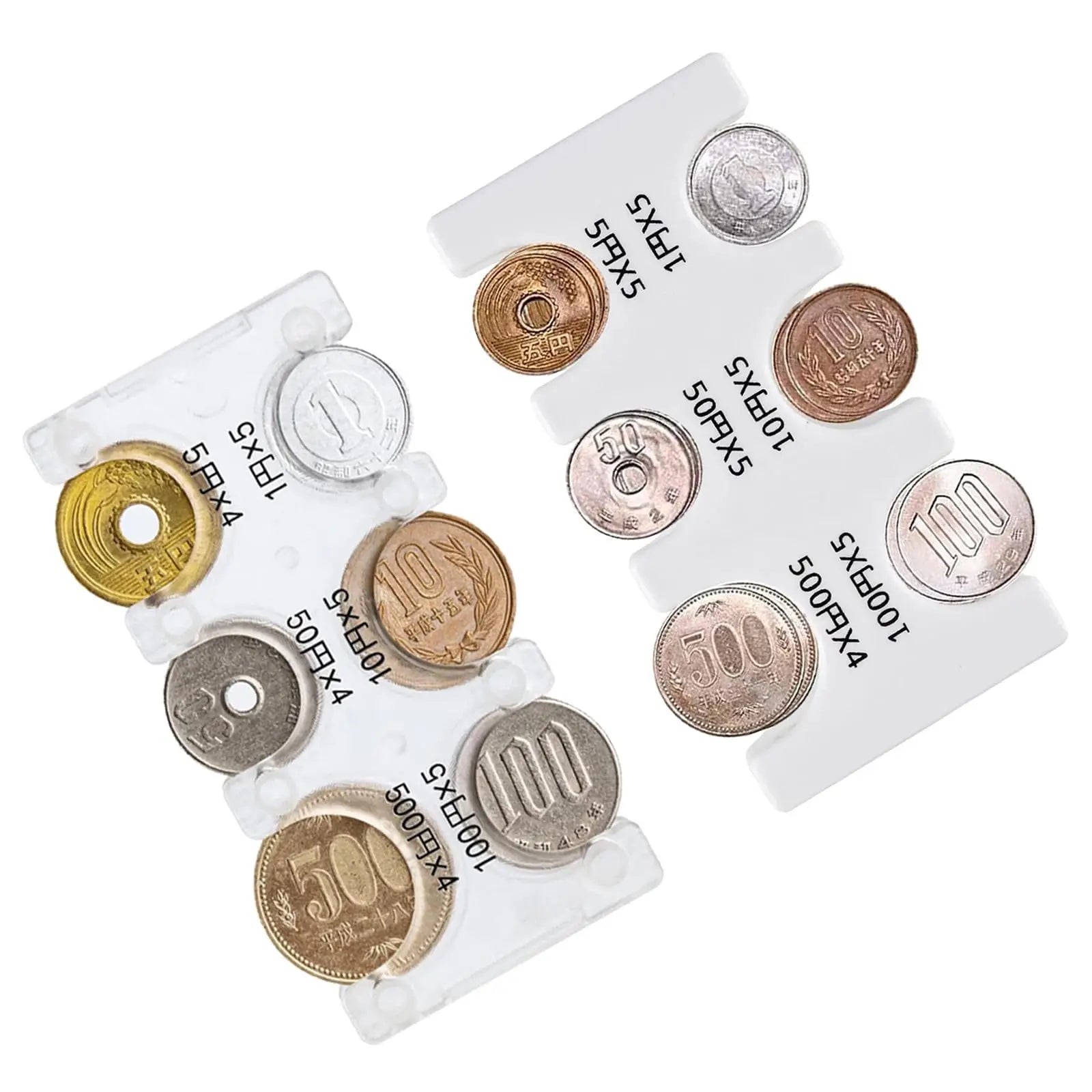 Mini Portable Coin Organizer, Plastic Multi-Slot Coin Holder